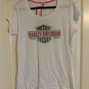 Harley-Davidson Women's White Tee with Logo